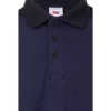 polo de manga corta stretch bicolor 105519S, azul y negro