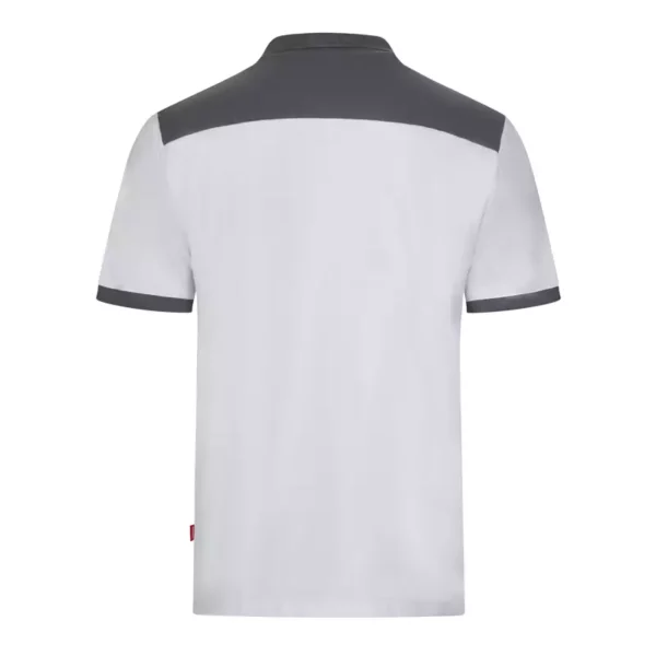 polo de manga corta stretch bicolor 105519S, blanco y negro