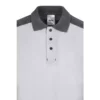 polo de manga corta stretch bicolor 105519S, blanco y negro