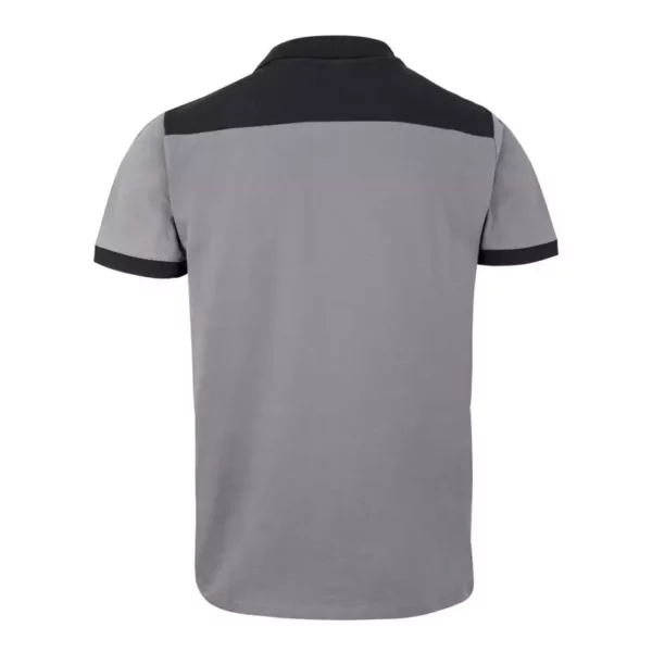 polo de manga corta stretch bicolor 105519S, gris y negro