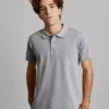 Polo de manga corta unisex Mukua MK215CV gris jaspeado