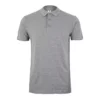 Polo de manga corta unisex Mukua MK215CV gris jaspeado