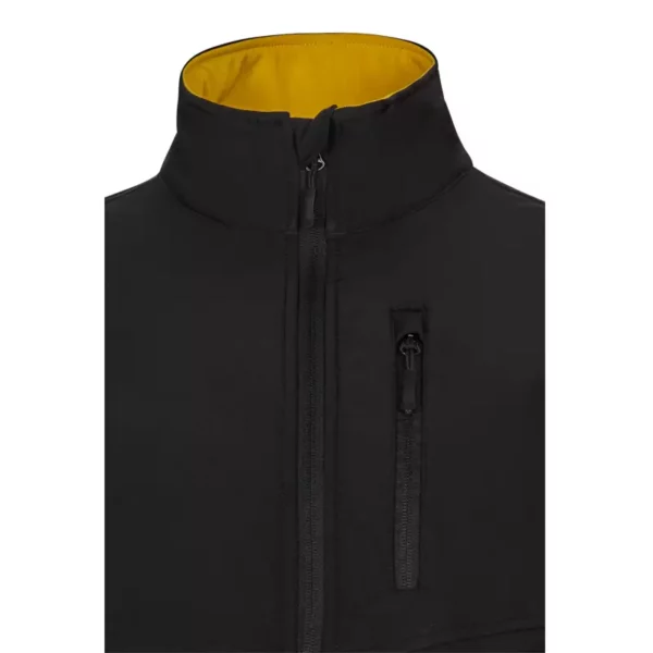 Chaqueta softshell bicolor 106004, color negro y amarillo