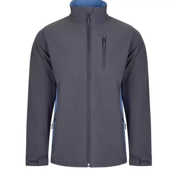 Chaqueta softshell bicolor 106004 en gris y azul