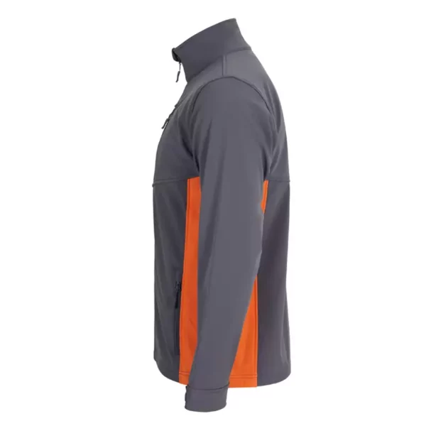 Chaqueta softshell bicolor 106004 en gris y naranja