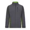 Chaqueta softshell bicolor 106004 en gris y verde lima