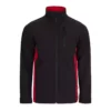 Chaqueta softshell bicolor 106004 en negro y rojo