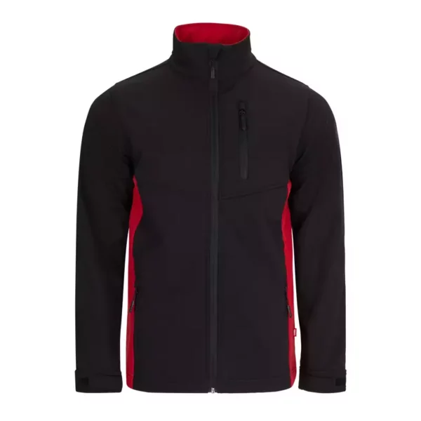 Chaqueta softshell bicolor 106004 en negro y rojo