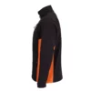 Chaqueta softshell bicolor 106004 en negro y naranja