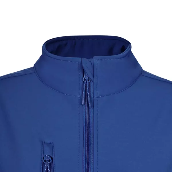 a blue jacket with zipper