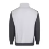 Sudadera bicolor con cremallera Velilla 105703, blanco y gris