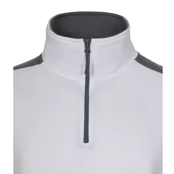 Sudadera bicolor con cremallera Velilla 105703, blanco y gris