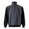 Sudadera bicolor con cremallera Velilla 105703, gris y negro