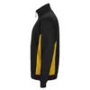 Sudadera bicolor con cremallera Velilla 105704 en colores negro y amarillo