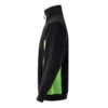 Sudadera bicolor con cremallera Velilla 105704 en colores negro y verde lima