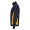 Sudadera bicolor con cremallera Velilla 105704 en colores azul navy y amarillo