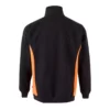 Sudadera bicolor con cremallera Velilla 105704 en colores negro y naranja