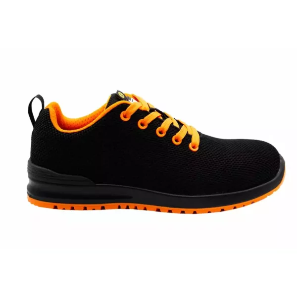 Zapatilla de Seguridad V-PRO 707007 S1P ESD SR en color negro y naranja