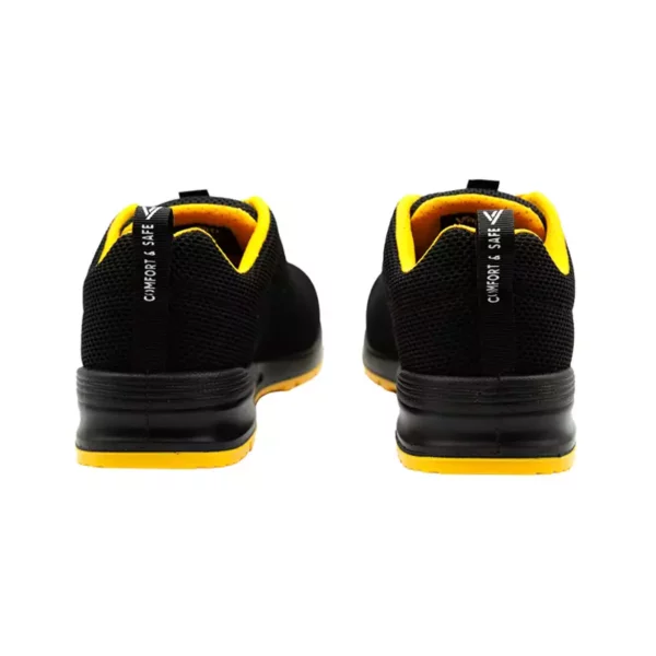 Zapatilla de Seguridad V-PRO 707007 S1P ESD SR en color negro y amarillo