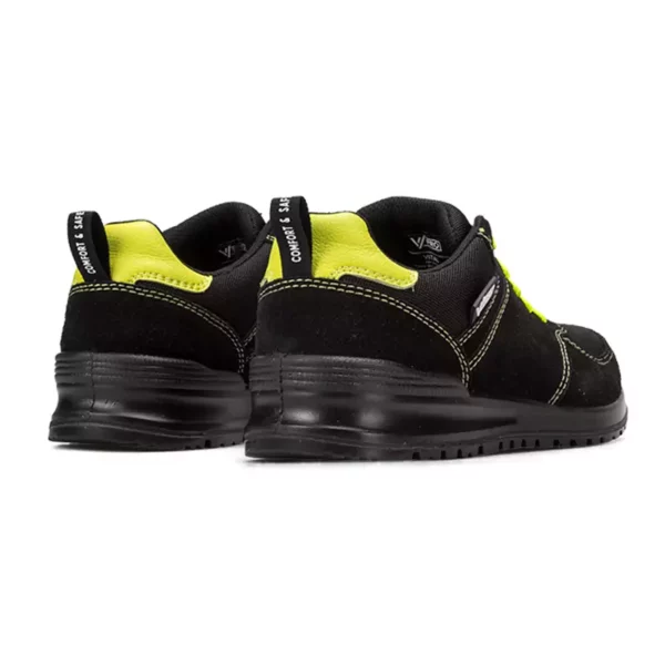 Zapatilla de Seguridad V-PRO Vital 707004 S1P ESD SR en color negro y amarillo