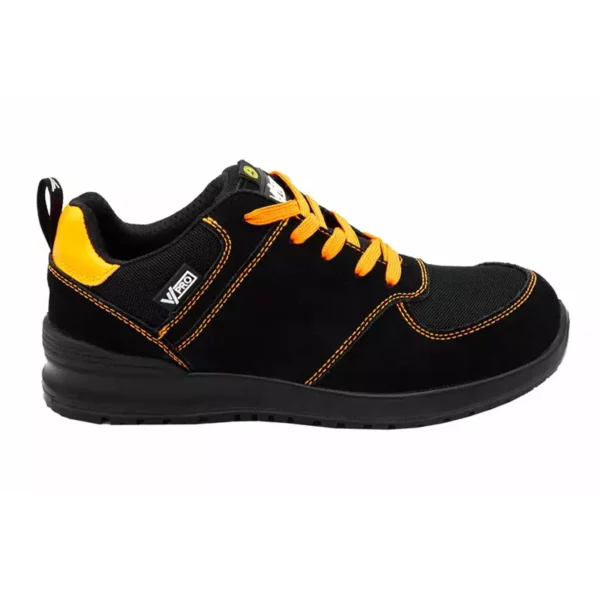 Zapatilla de Seguridad V-PRO Vital 707004 S1P ESD SR en color negro y naranja