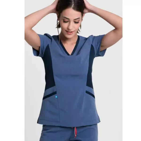 Casaca sanitaria Creyconfe Active Bristol para mujer en color jean