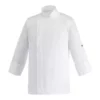 Chaqueta cocina unisex Egochef Clever, blanca, manga larga, 100% algodón egipcio.