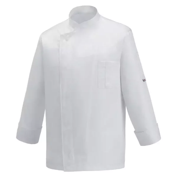 Chaqueta cocina unisex Egochef Ottavio ML, manga larga, corte unisex, color blanco