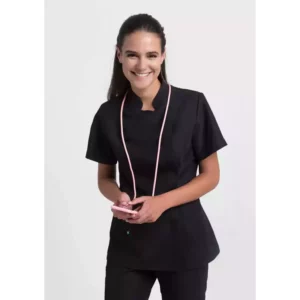 Chaqueta sanitaria para mujer Creyconfe Básicos Henet en color negro.