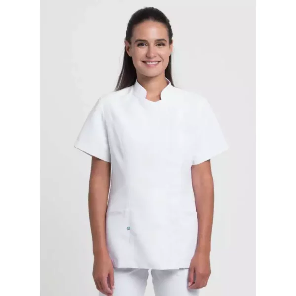 Chaqueta sanitaria para mujer Creyconfe Básicos Henet en blanco