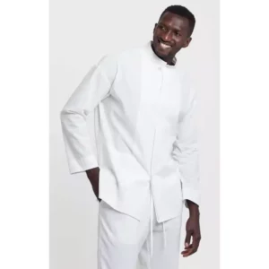Chaqueta sanitaria unisex Creyconfe Minimal Guam en color blanco
