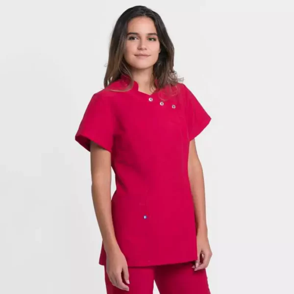 Chaqueta sanitaria Creyconfe Tech Geneve para mujer en color grosella