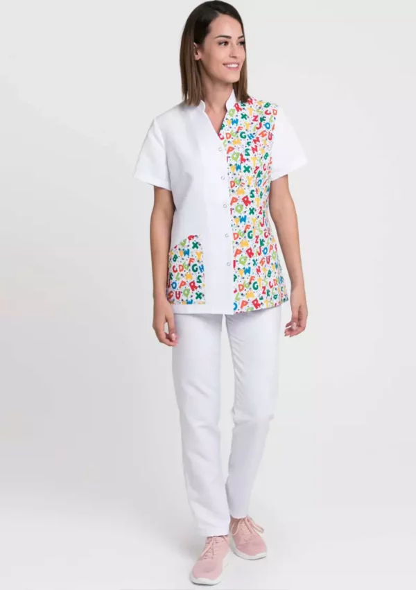 Chaqueta sanitaria Creyconfe Tech Grenoble en color 'White Abc'