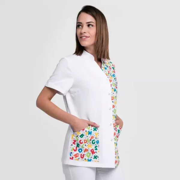 Chaqueta sanitaria Creyconfe Tech Grenoble en color 'White Abc'