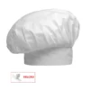 Gorro de cocina unisex Egochef Big Hat, blanco, cierre de velcro.