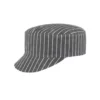 Gorra cocina unisex Egochef Cup, ajuste con velcro, color gris con rayas blancas