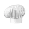 Gorro de cocina unisex Egochef Hat, blanco con ribete negro, ajuste con velcro.