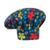 Gorro de cocina unisex Egochef Hat, ajuste con velcro, con estampado de flores