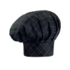 Gorro de cocina unisex Egochef Hat, ajuste con velcro, con rayas y rombos grises