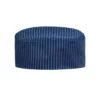 Gorro cocina unisex Egochef Tamburello, ajuste velcro, color azul marino con rayas blancas