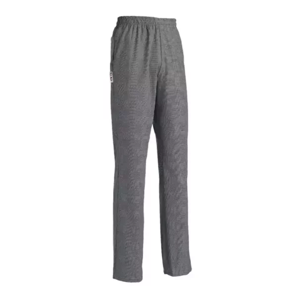 Pantalón cocina unisex Egochef Coulisse, cintura elástica con cordón ajustable, con estampado príncipe de Gales