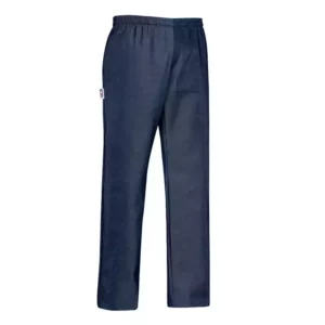 Pantalón cocina unisex Egochef Coulisse Jeans, cintura elástica con cordón ajustable.