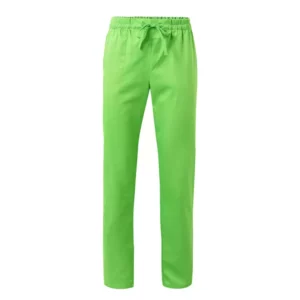 Pantalón pijama con cintas VELILLA 533001, ideal para el sector sanitario, en color verde lima.