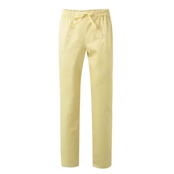 Pantalón pijama con cintas VELILLA 533001, ideal para el sector sanitario, en color amarillo claro