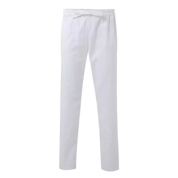 Pantalón pijama con cintas VELILLA 533001, ideal para el sector sanitario, en color blanco