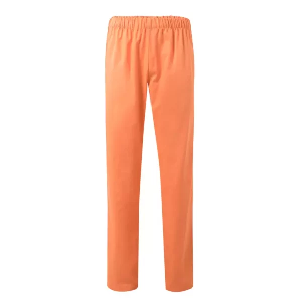 Pantalón pijama VELILLA 333 color naranja claro, ideal para el sector sanitario, con cinturilla elástica.