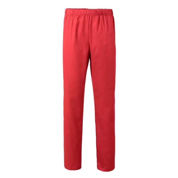 Pantalón pijama VELILLA 333, ideal para el sector sanitario, con cinturilla elástica, color rojo