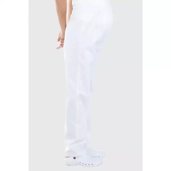 Pantalón premamá sanitario Creyconfe Básicos Teruel en color blanco.