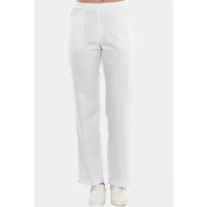 Pantalón sanitario mujer Creyconfe Básicos Salamanca en color blanco.