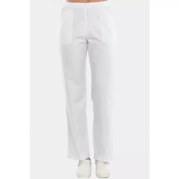 Pantalón sanitario mujer Creyconfe Básicos Salamanca en color blanco.